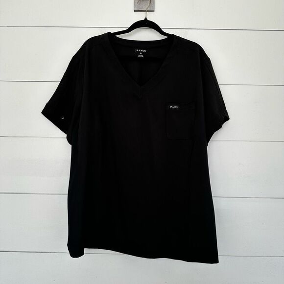 Jaanuu Women’s Plus Size 3X Black Performance V Neck Scrub Top New NWT - Picture 1 of 7